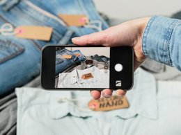 Flomio Impression - Womans Hand Taking Photo Of Denim Shirt To Upload 2023 11 27 04 51 20 Utc